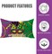 Mardi Gras Lumbar Decorative Rectangle Pillow Cover 12 x 20, Jester Mask New Orleans Carnival Porch Patio Outdoor Pillowcase, Beads Fleur De Lis Masquerade Sofa Couch Cushion Case Home Decor